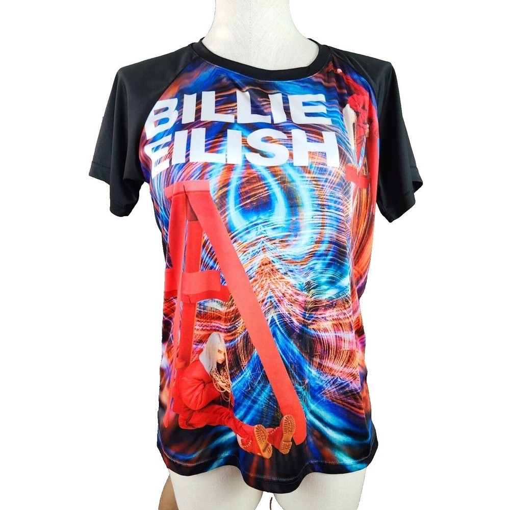 Billie Eilish T-Shirt L Black Graphic Tee Band